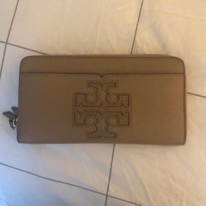 Tan zip around Tory Burch wallet